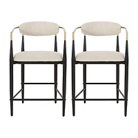 Elmore 2Pc Counter Height Upholstered Bar Stool