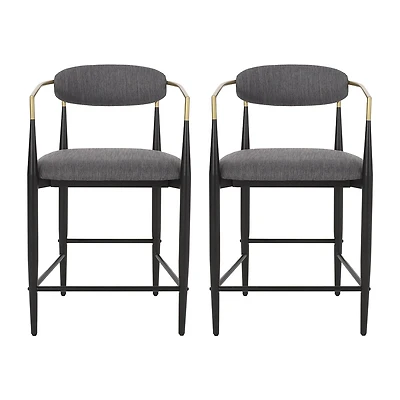 Elmore 2Pc Counter Height Upholstered Bar Stool