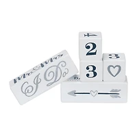 Malden 4"X4" Wedding Countdown Blocks Tabletop Frame