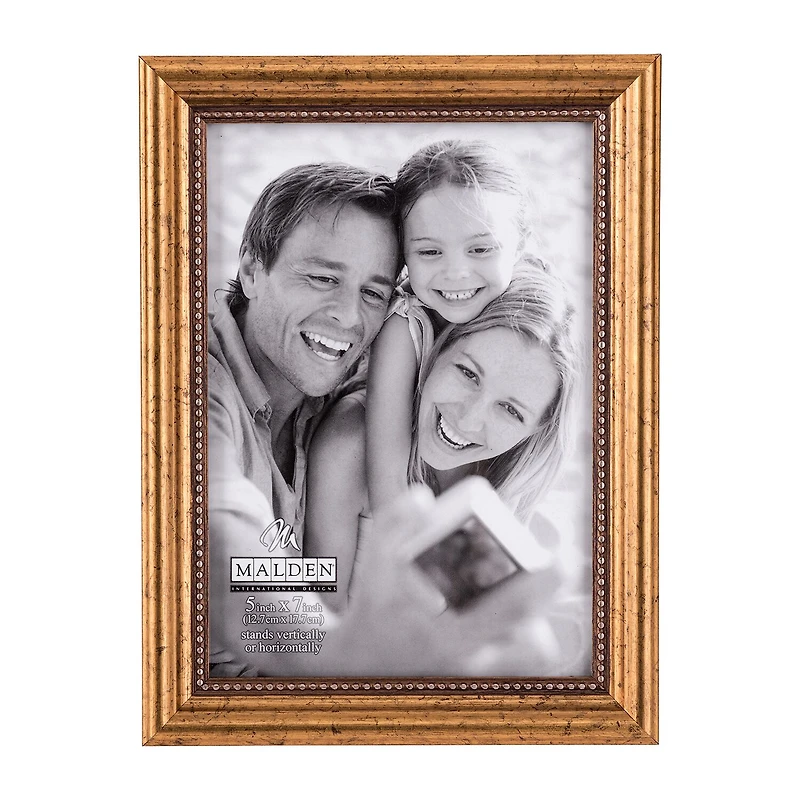 Malden 5"X7" Gold Bead Moulding Tabletop Frame