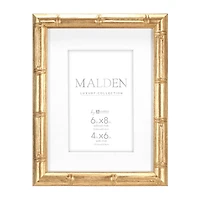 Malden "4""X6"" & 6""X8"" Gold Matted Bamboo" Tabletop Frame