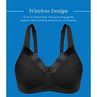 Bestform Satin Trim Wireless Cotton Bra with Unlined Cups-5006715