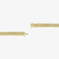 (H-I / I1) Womens 10K Gold 7.25 Inch Chain Bracelet