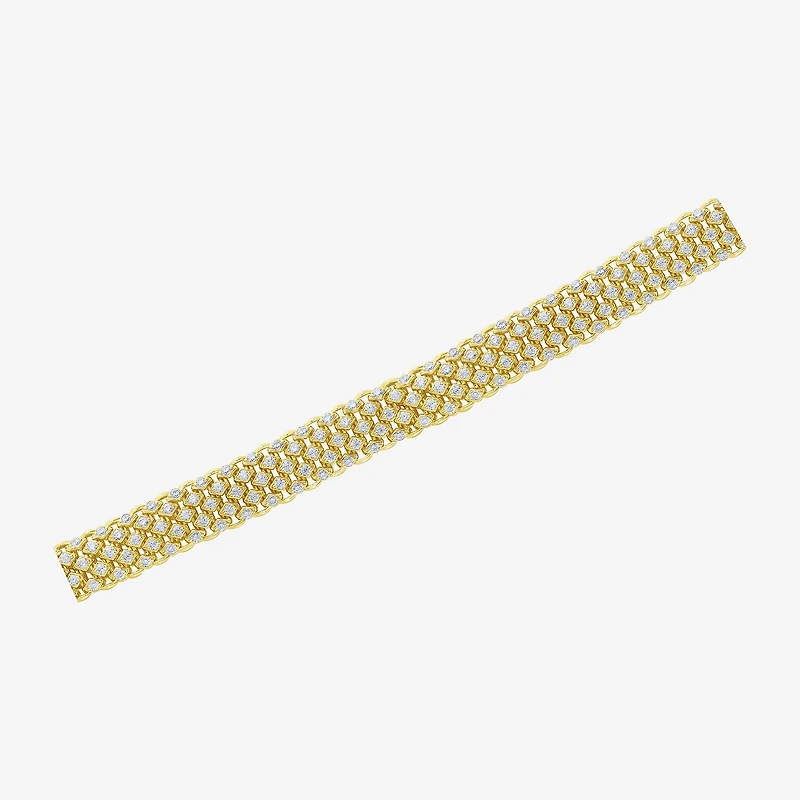 (H-I / I1) Womens 10K Gold 7.25 Inch Chain Bracelet