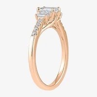 Love Lives Forever (H-I / Si2) Womens 1 CT. T.W. Lab Grown White Diamond 10K Gold Side Stone 3-Stone Engagement Ring