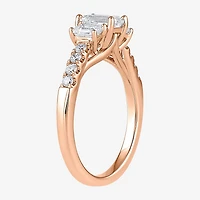 Love Lives Forever (H-I / Si2) Womens 1 1/2 CT. T.W. Lab Grown White Diamond 10K Gold Side Stone 3-Stone Engagement Ring