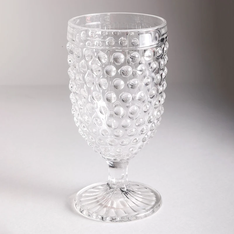 Martha Stewart Chauncey Hobnail 4-pc. Glass Goblet Set