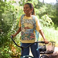 Roxy Big Kid Girls Crew Neck Short Sleeve Regular Fit Graphic T-Shirt