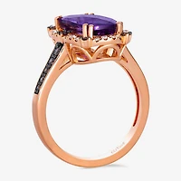 Le Vian ® Ring featuring 2 7/8 cts. Grape Amethyst™, 1/4 Chocolate Diamonds®, 1/6 Nude Diamonds™ set 14K Strawberry Gold®