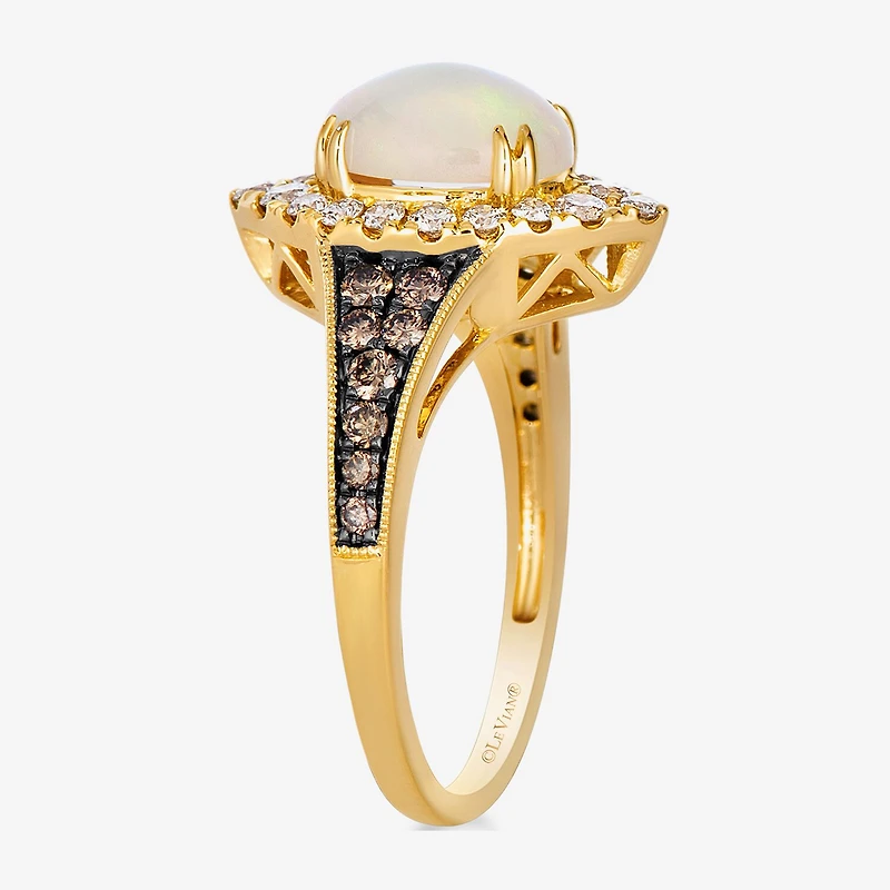 Le Vian® Ring featuring 1 cts. Neopolitan Opal™, 3/8 Nude Diamonds™, 1/3 Chocolate Diamonds® set 14K Honey Gold™