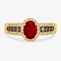Le Vian Ring featuring 1/2 cts. Neon Tangerine Fire Opal®, 1/6 Chocolate Diamonds®, 1/4 Nude Diamonds™ set 14K Honey Gold™