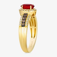 Le Vian Ring featuring 1/2 cts. Neon Tangerine Fire Opal®, 1/6 Chocolate Diamonds®, 1/4 Nude Diamonds™ set 14K Honey Gold™