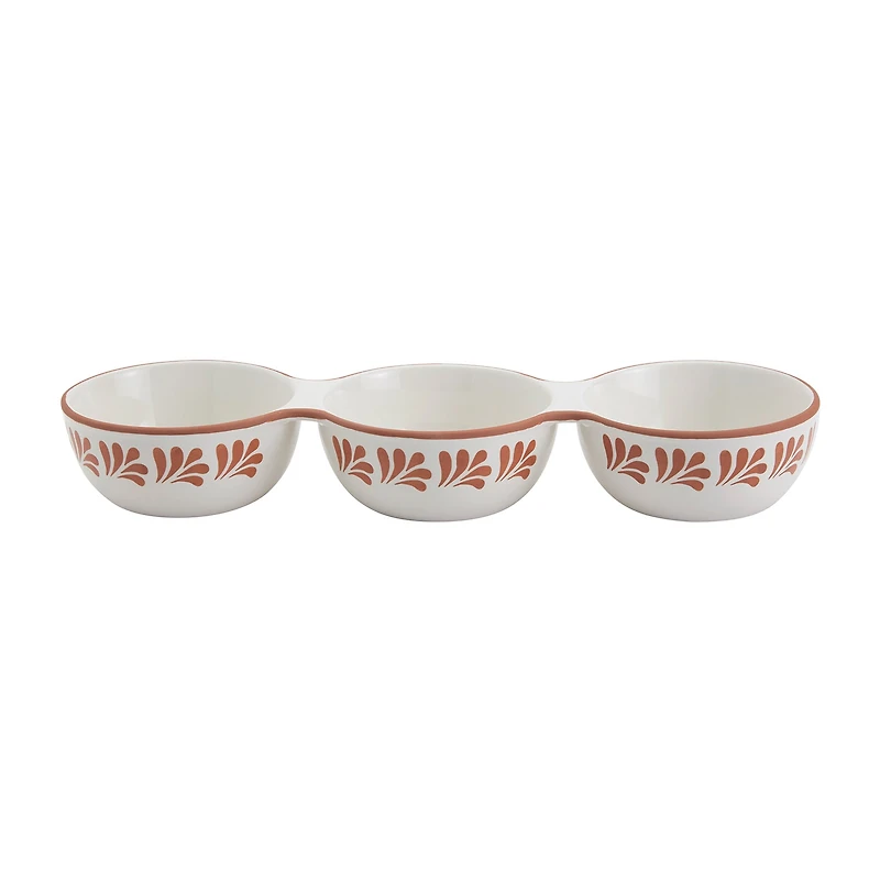 Jenny Martinez 3-Section Stoneware Serving Bowl