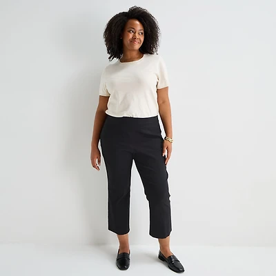 Liz Claiborne Lisa Womens Plus Flare Cropped Pant