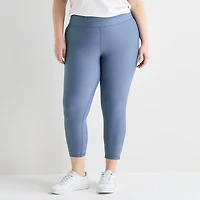 Xersion EverContour+ Womens High Rise 23" Plus Cropped Legging