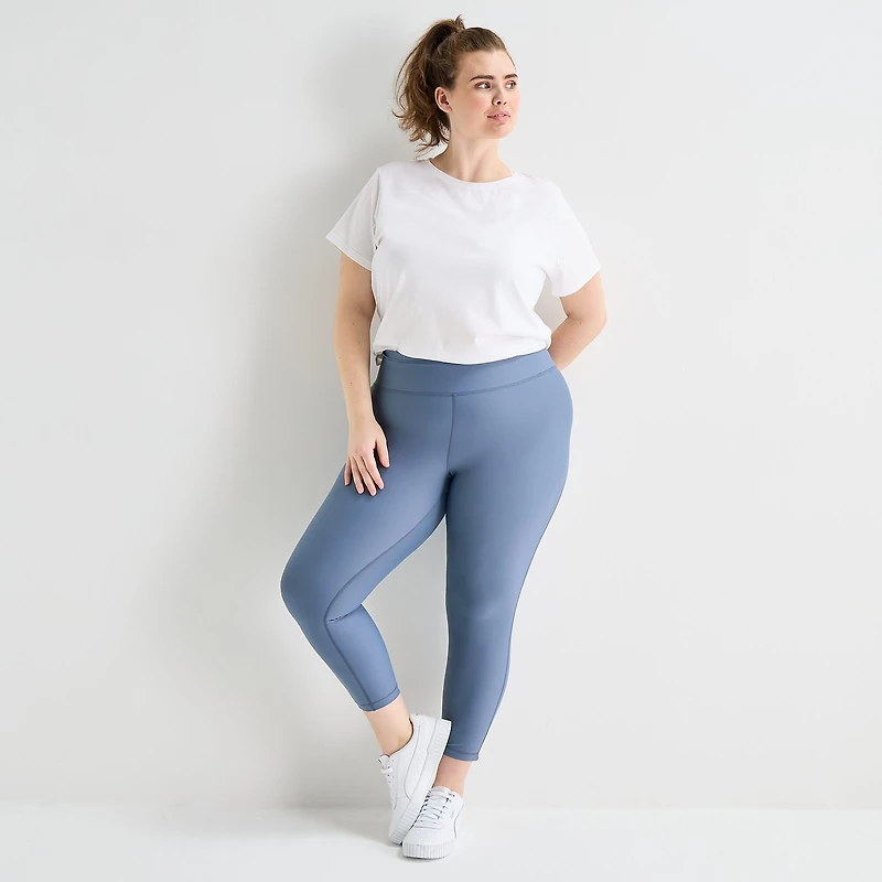 Xersion EverContour+ Womens High Rise 23" Plus Cropped Legging