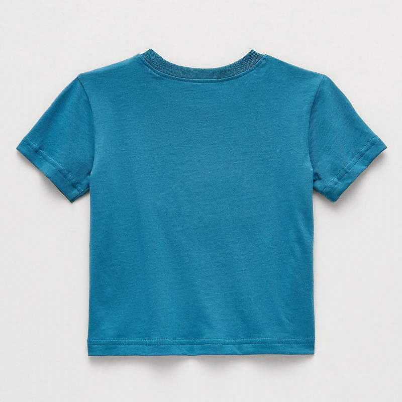 Okie Dokie Baby Boys Round Neck Short Sleeve Regular Fit Graphic T-Shirt