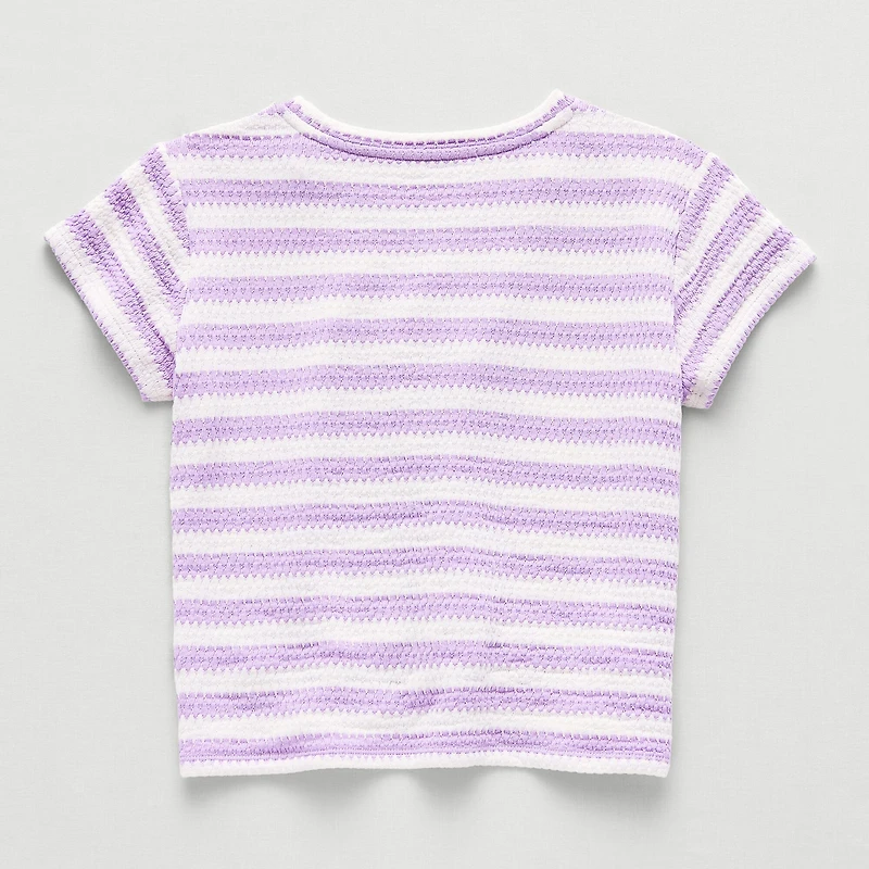 Thereabouts Little & Big Kid Girls Crew Neck Short Sleeve T-Shirt