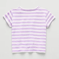 Thereabouts Little & Big Kid Girls Crew Neck Short Sleeve T-Shirt