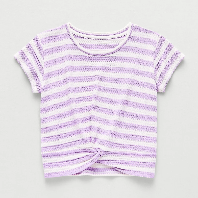 Thereabouts Little & Big Kid Girls Crew Neck Short Sleeve T-Shirt
