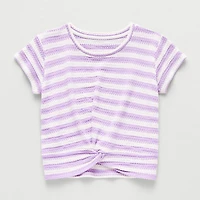 Thereabouts Little & Big Kid Girls Crew Neck Short Sleeve T-Shirt