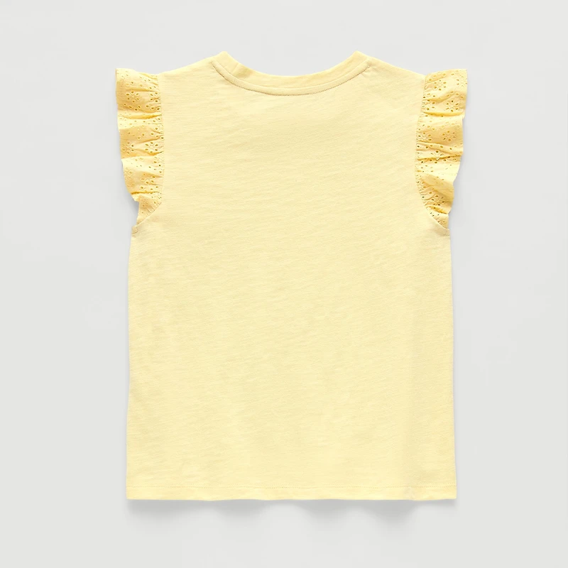 Thereabouts Little & Big Kid Girls Crew Neck Short Sleeve Embroidered T-Shirt