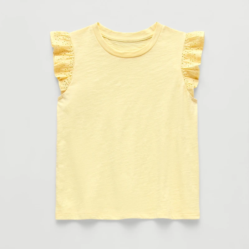 Thereabouts Little & Big Kid Girls Crew Neck Short Sleeve Embroidered T-Shirt