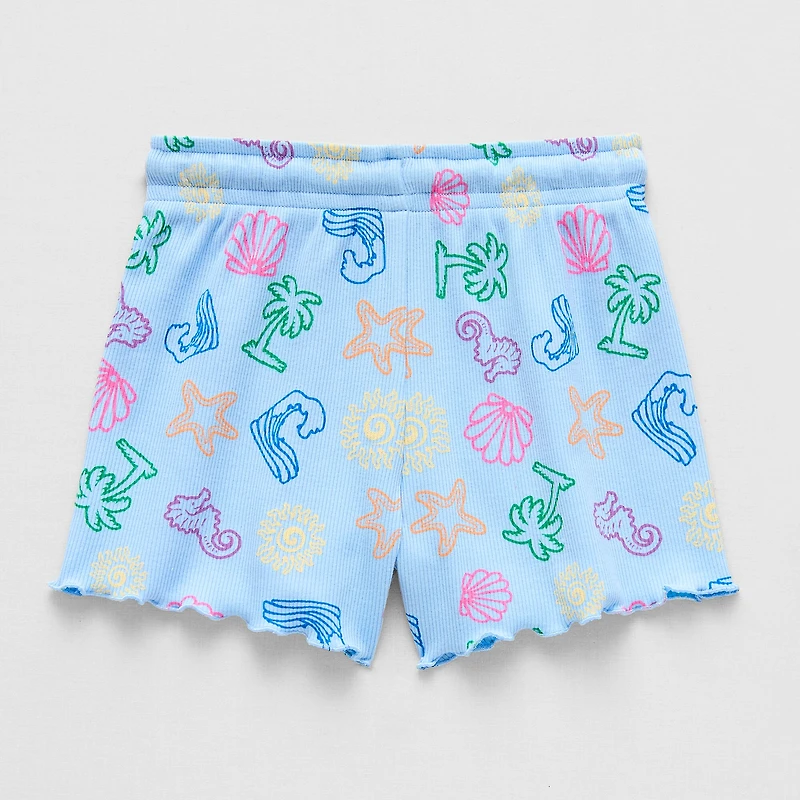 Thereabouts Little Girls Mid Rise Pull-On Short