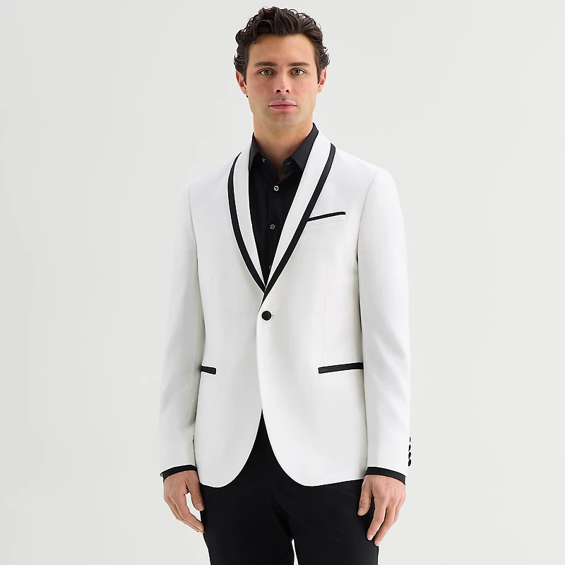 J. Ferrar Evening Edition Shine Mens Slim Fit Tuxedo Jacket