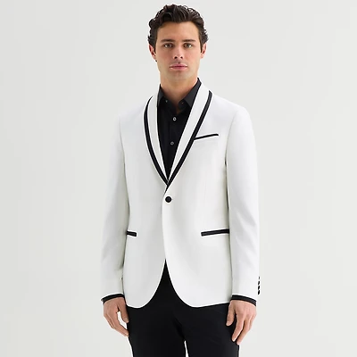 J. Ferrar Evening Edition Shine Mens Slim Fit Tuxedo Jacket