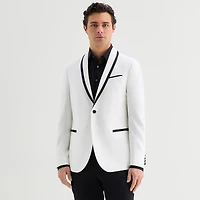 J. Ferrar Evening Edition Shine Mens Slim Fit Tuxedo Jacket