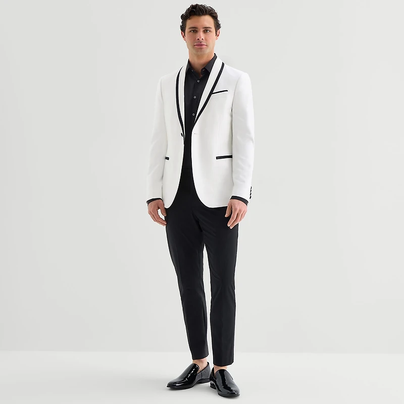 J. Ferrar Evening Edition Shine Mens Slim Fit Tuxedo Jacket