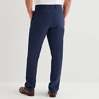Stafford Linen Blend Mens Classic Fit Dress Flat Front Pant