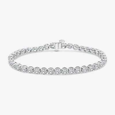 (H,Si2) Womens 10 1/2 Ct. T.W. Lab Grown White Diamond 10K Gold 8 Inch Tennis Bracelet