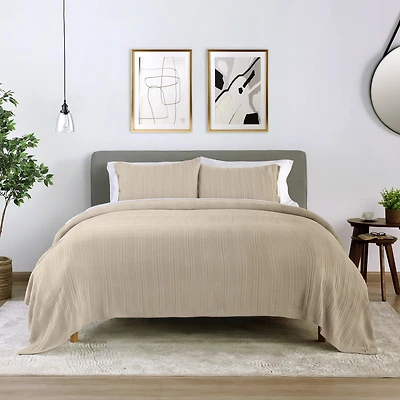 Vellux Supersoft Knit Striped Malmo Blanket