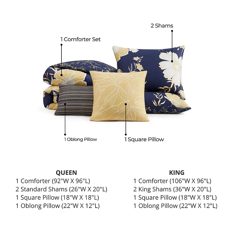 Bebejan Sunglow 5-pc. Midweight Reversible Comforter Set