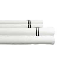 Pointehaven Double Stitch Cotton Percale Oversized Zipper Closure 3-pc. Duvet Cover Set