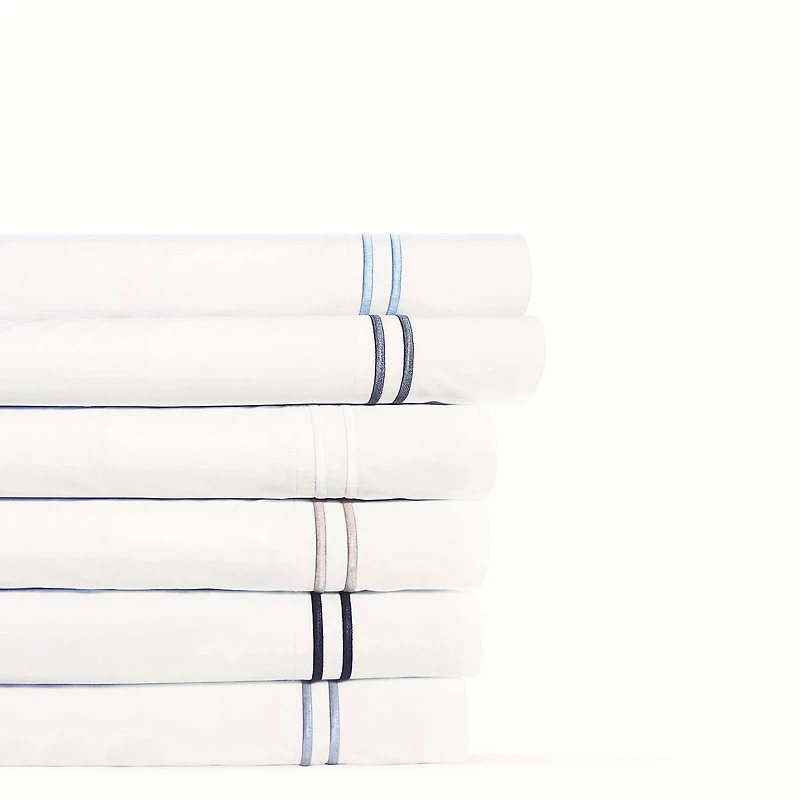 Pointehaven Double Stitch Cotton Percale Oversized Zipper Closure 3-pc. Duvet Cover Set