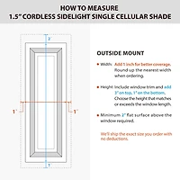 Eco Estates Sidelight Cut-To-Width Cordless 100% Blackout Cellular Shade
