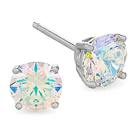 DiamonArt® Preciosa Aurora Borealis 2 3/4 CT. T.W. White Cubic Zirconia Sterling Silver 6mm Stud Earrings