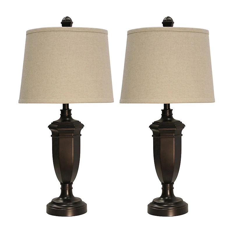 Stylecraft Madison Bronze Finish 2-pc. Lamp Set
