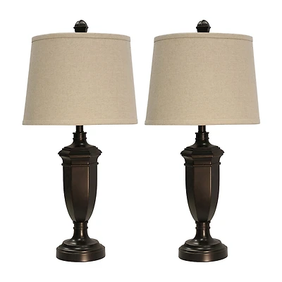 Stylecraft Madison Bronze Finish 2-pc. Lamp Set