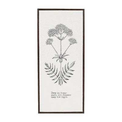 8x18 Botanical Crinkle Cut Wall Sign