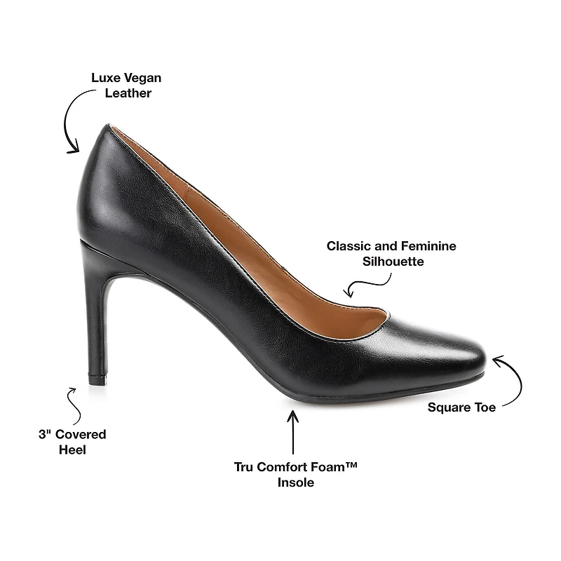 Journee Collection Monalee Womens Square Closed Toe Stiletto Heel Pumps