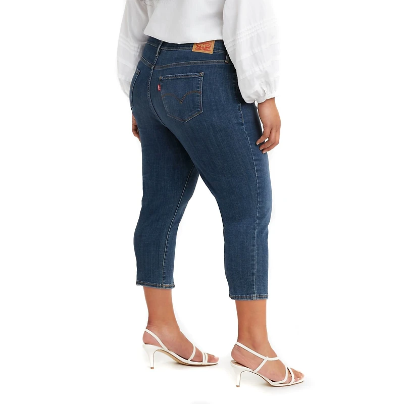 Levi's® Shaping Womens Plus Stretch Fabric Slim Mid Rise Capri Pant