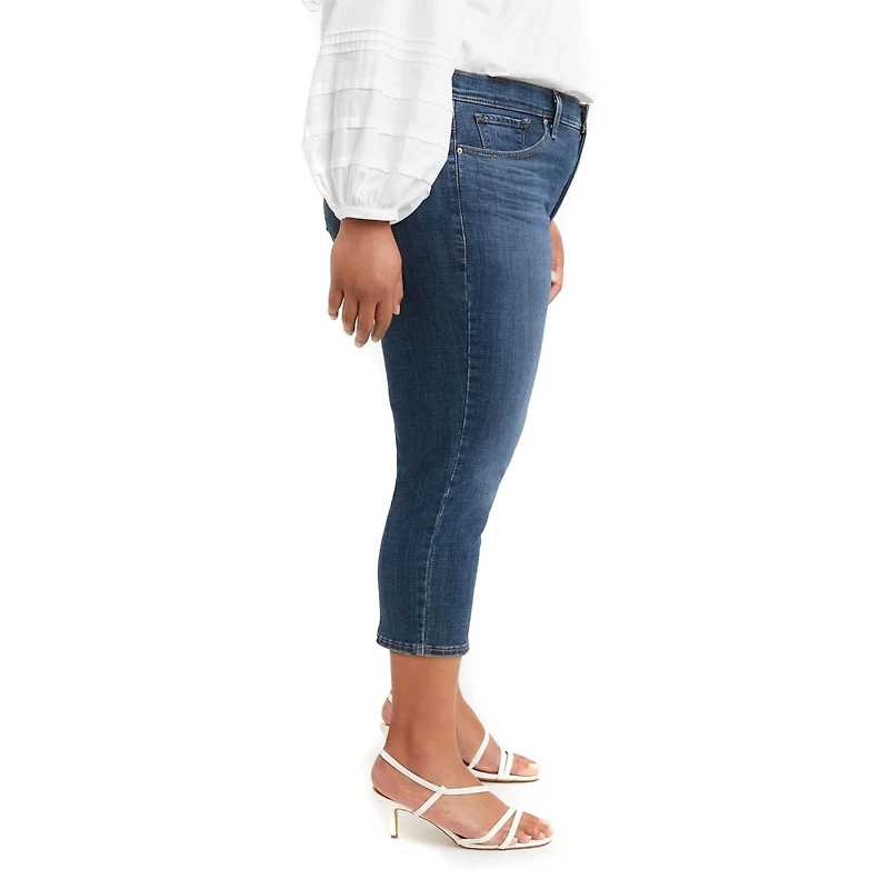 Levi's® Shaping Womens Plus Stretch Fabric Slim Mid Rise Capri Pant
