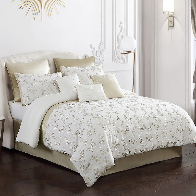 Riverbrook Home Tianna 9-pc. Midweight Embroidered Comforter Set