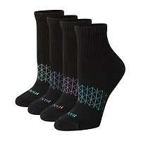 Hanes Absolute Active Womens Breathable 4 Pair Quarter Ankle Socks