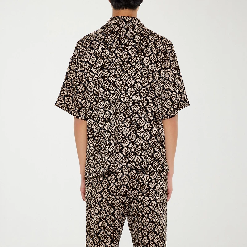 Forever 21 Mens Short Sleeve Camp Shirt