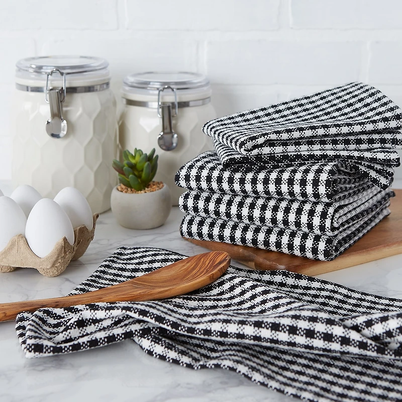 Design Imports Check 6-pc. Towels + Dish Cloths Set